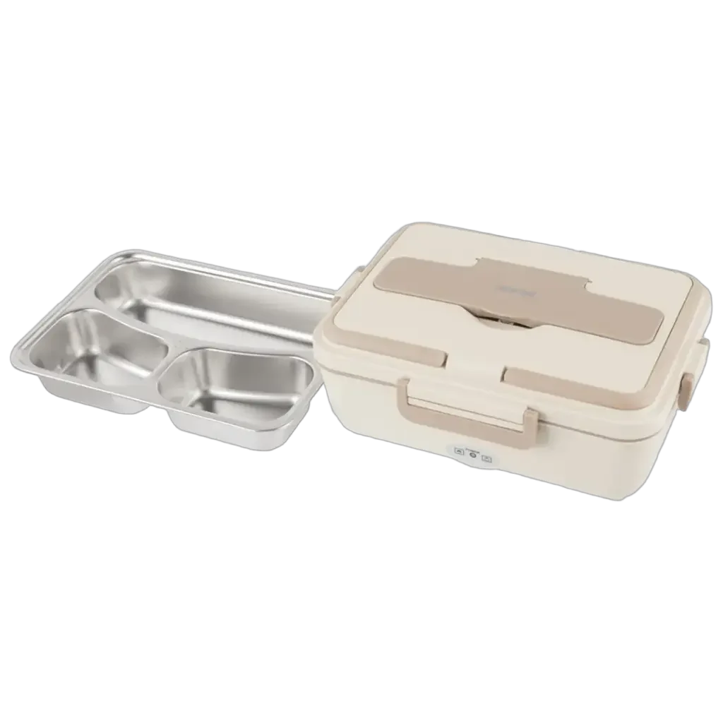 ظرف غذای برقی گرین لاین GLB-05 ظرفیت ۸۵۰ میلی‌لیتر مدل GNELB850MLBG رنگ بژ