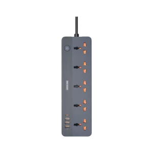 چندراهی برق گرین لاین GS-250 با پنج پریز و شارژ USB-C