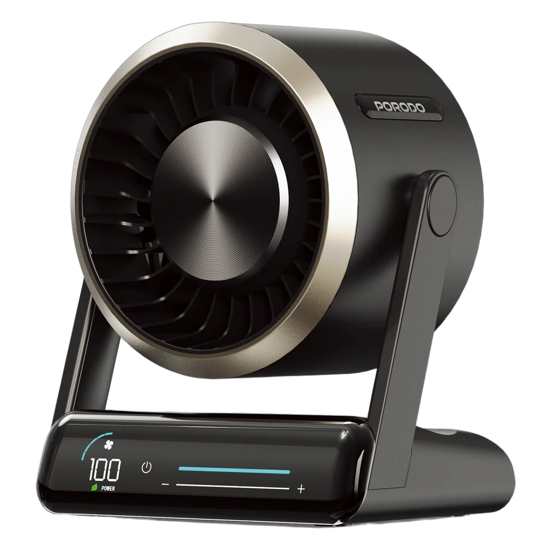 پنکه قابل حمل پرودو Chillo Luxe با پایه مکشی و باتری ۴۰۰۰ میلی‌آمپرساعت مدل PDLFSTF608WH رنگ سفید