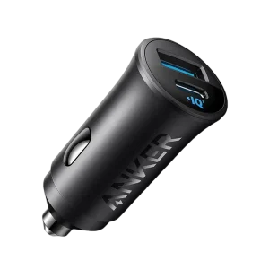 شارژر فندکی انکر با دو پورت USB-C و USB-A و توان 20 وات