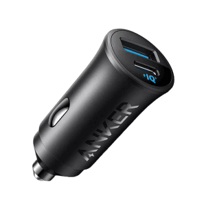 شارژر فندکی انکر با دو پورت USB-C و USB-A و توان 20 وات