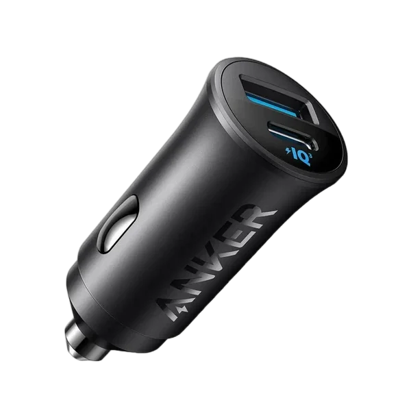 شارژر فندکی انکر با دو پورت USB-C و USB-A و توان 20 وات