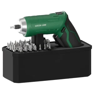 پیچ‌گوشتی شارژی Green Lion GSD-54 با 54 سری و پایه نگهدارنده