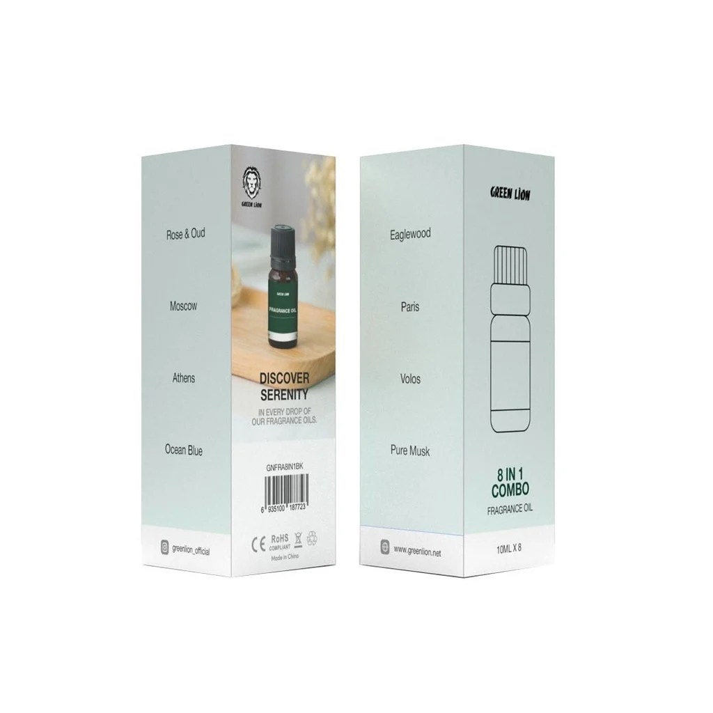 بسته بندی ست روغن خوشبوکننده Green Lion 8 In 1 Combo
