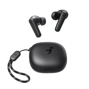 هندزفری بلوتوث Soundcore R50i مشکی با کیس شارژ و بند نگهدارنده