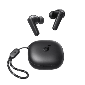 هندزفری بلوتوث Soundcore R50i مشکی با کیس شارژ و بند نگهدارنده