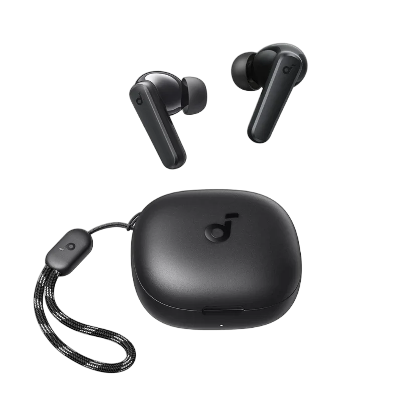 هندزفری بلوتوث Soundcore R50i مشکی با کیس شارژ و بند نگهدارنده