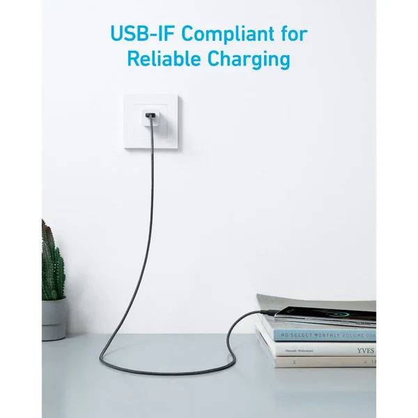 کابل Anker 322 USB-A to USB-C با شارژ مطمئن و استاندارد USB-IF