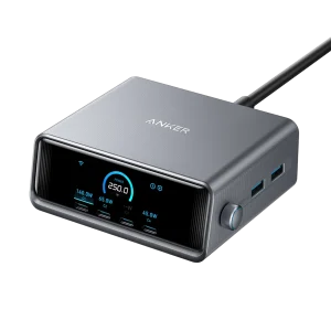 ایستگاه شارژ Anker Prime با نمایشگر دیجیتال و چند پورت USB-C و USB-A