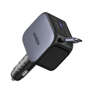 پورت‌ها و کابل USB-C شارژر فندکی UGREEN Nexode 145W