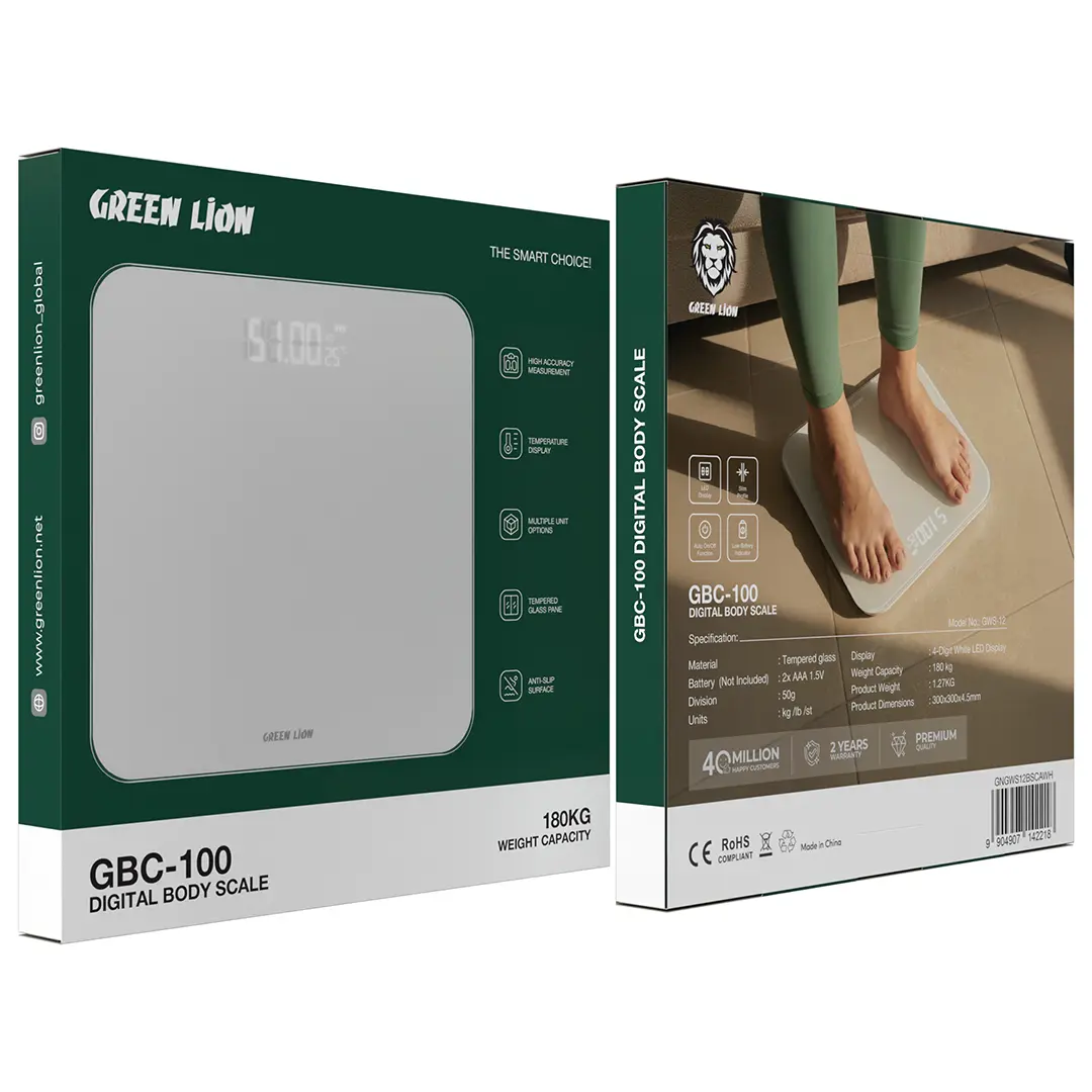 جعبه ترازو دیجیتال گرین لاین GBC-100 سفید
