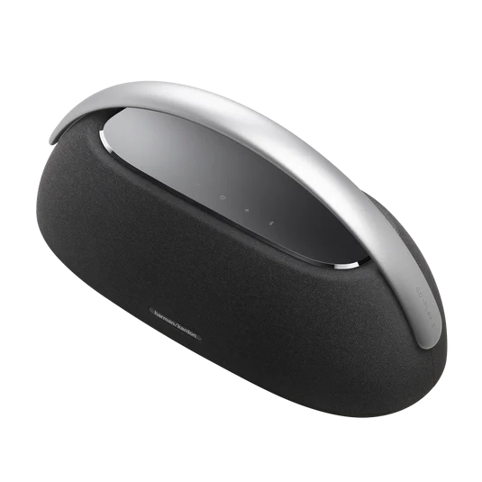 نمای از بالا و زاویه‌دار اسپیکر Harman Kardon Go + Play 3 مشکی