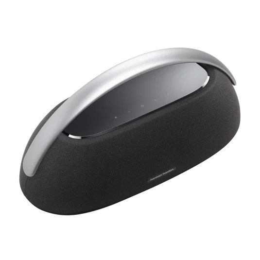 نمای سه‌ربع از بالا اسپیکر Harman Kardon Go + Play 3 مشکی