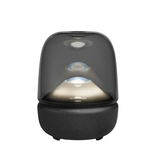 اسپیکر Harman Kardon Aura Studio 5 با نورپردازی سفید و آبی
