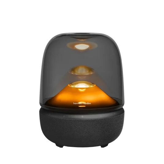 اسپیکر Harman Kardon Aura Studio 5 با نورپردازی نارنجی