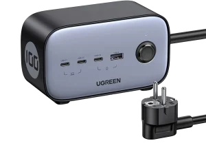 چندراهی شارژر UGREEN DigiNest Pro 100W با کابل برق، سه پورت USB-C و یک USB-A